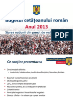 Bugetul Romaniei 2013, propuneri