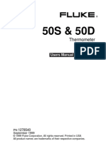 Fluke 50S, 50D Thermometer - User Manual