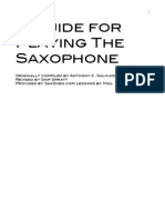 A Guide For Playing The Saxophone
