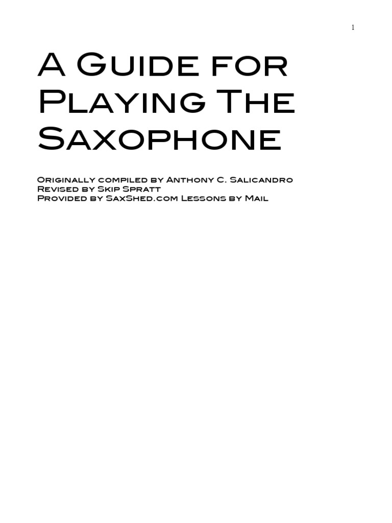 Saxophone Breathing and Vibrato Guide | PDF | Breathing | Saxophone