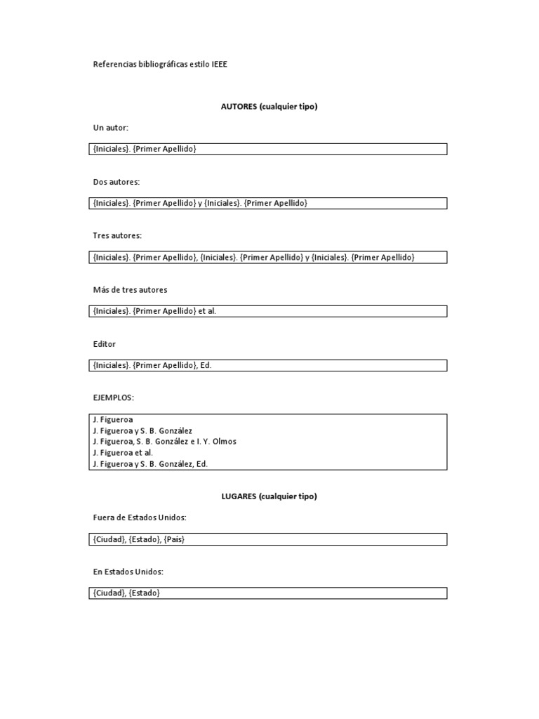 Referencias Bibliograficas IEEE Comillas Publicación