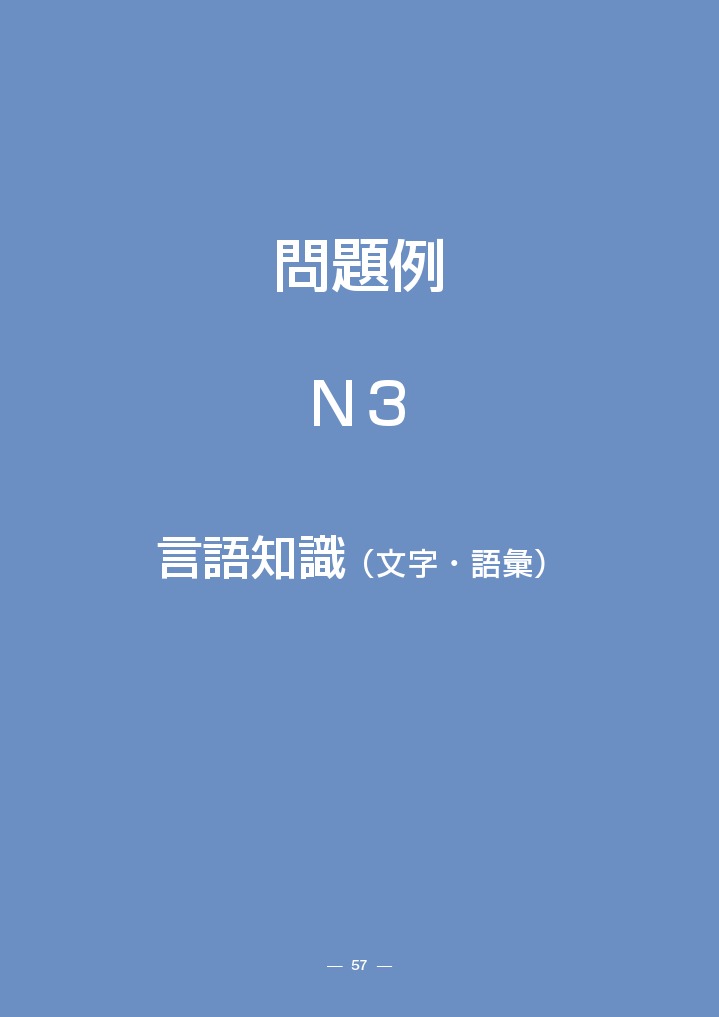 JLPT N3 Question Paper PDF