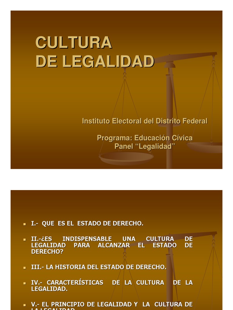 CULTURA DE LEGALIDAD