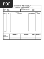 Requisition And Issuance Slip Office Work Media Technology