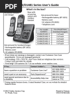 Download UNIDEN Dect 60 - D1484_D1481 Manual by KAW SN119877678 doc pdf