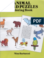 Animal Word Puzzles Coloring Book - 49p