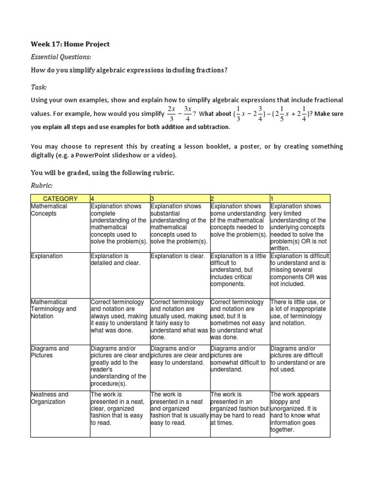 Week 17 - Home Project | PDF