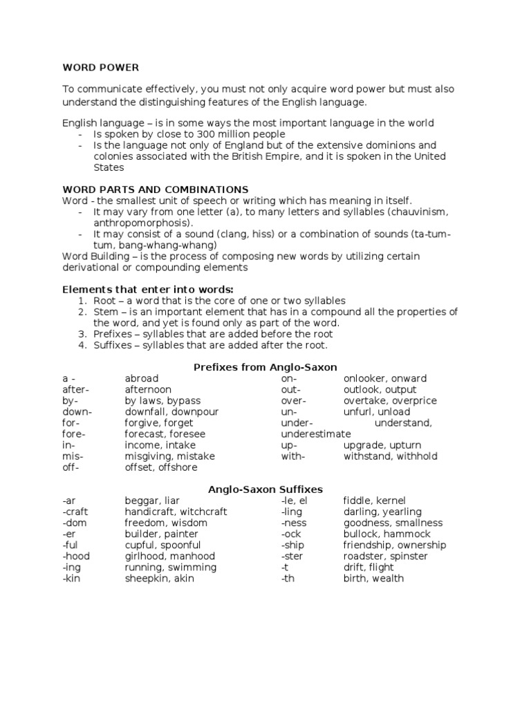 Word Power | PDF