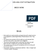 COST EST-Brick Work