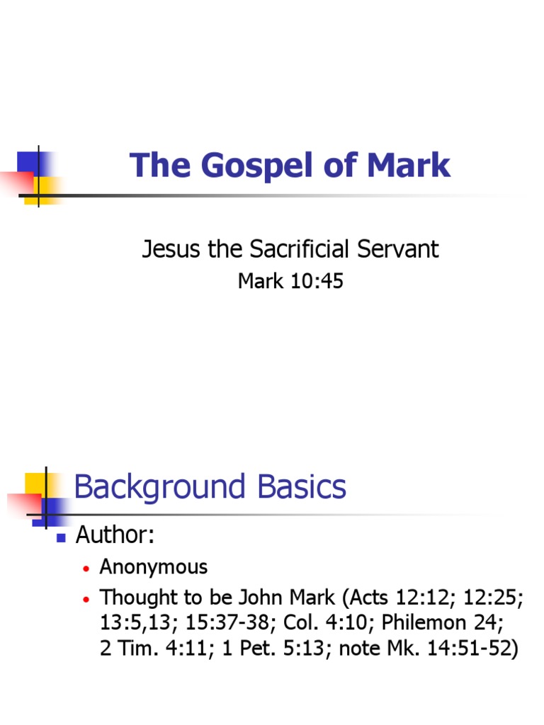 Gospel of Mark | PDF | Resurrection Of Jesus | Gospel Of Mark