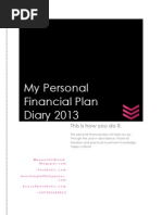 My Personal Financial Plan Diary 2013