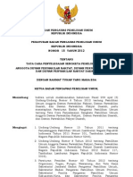 Perbawaslu Nomor 15 Tahun 2012 TTG Tata Cara Penyelesaian Sengketa Pileg