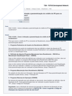 Como É Efetuada A Parametrização Do Crédito Do IPI para Os Documentos Do Recebimento PDF