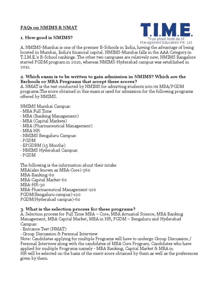 NMAT | PDF