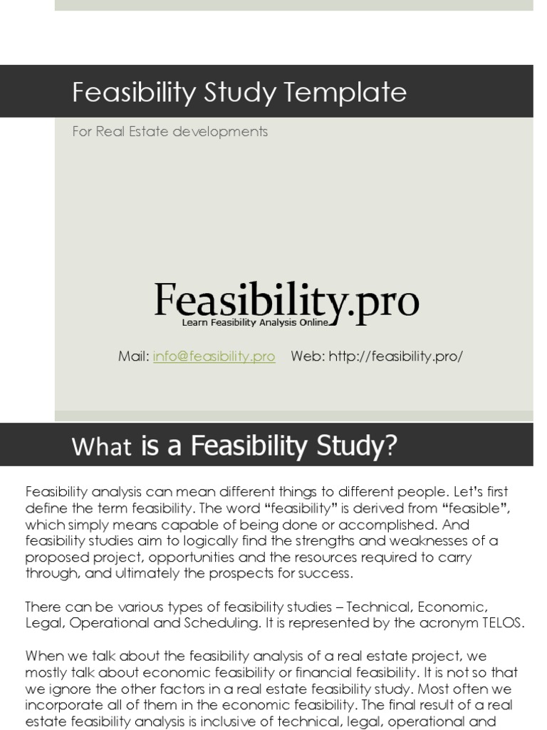 Feasibility Study Template PDF Feasibility Study Internal Rate Of