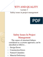 Safety Issues in Project Management