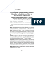 Diagnóstico de La Calibración Del Equipo Biomédico en Entidades de Salud Del Departamento de Risaralda