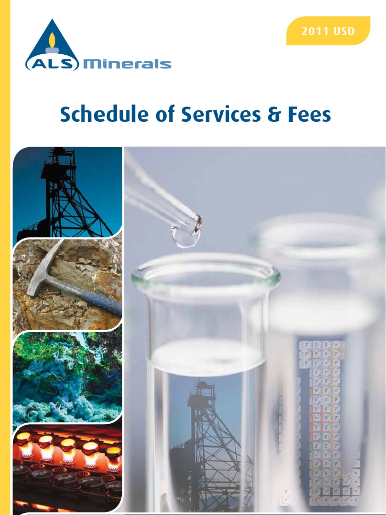 ALS Minerals Service Schedule USD | Gold | Metallurgical Assay