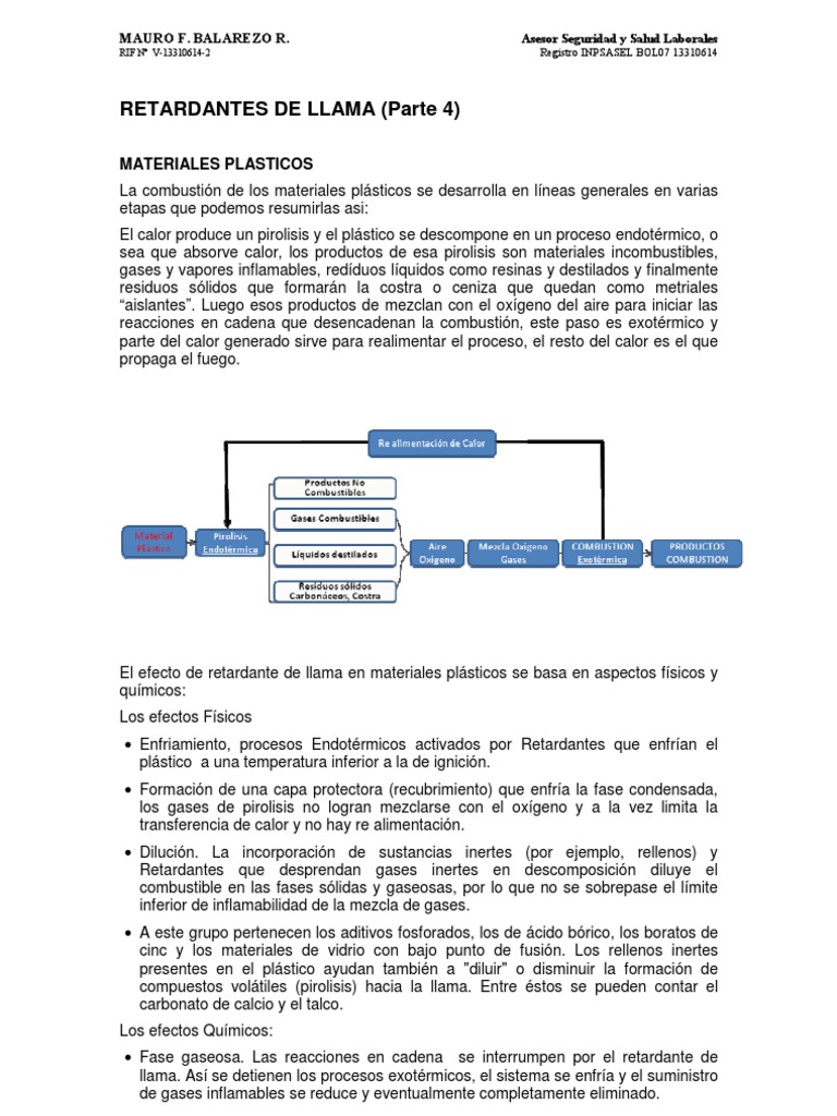 RETARDANTES | PDF | Descomposición | El plastico