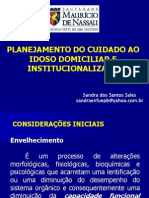 Planejamento Do Cuidado Ao Idoso Domiciliar e Institucionalizado