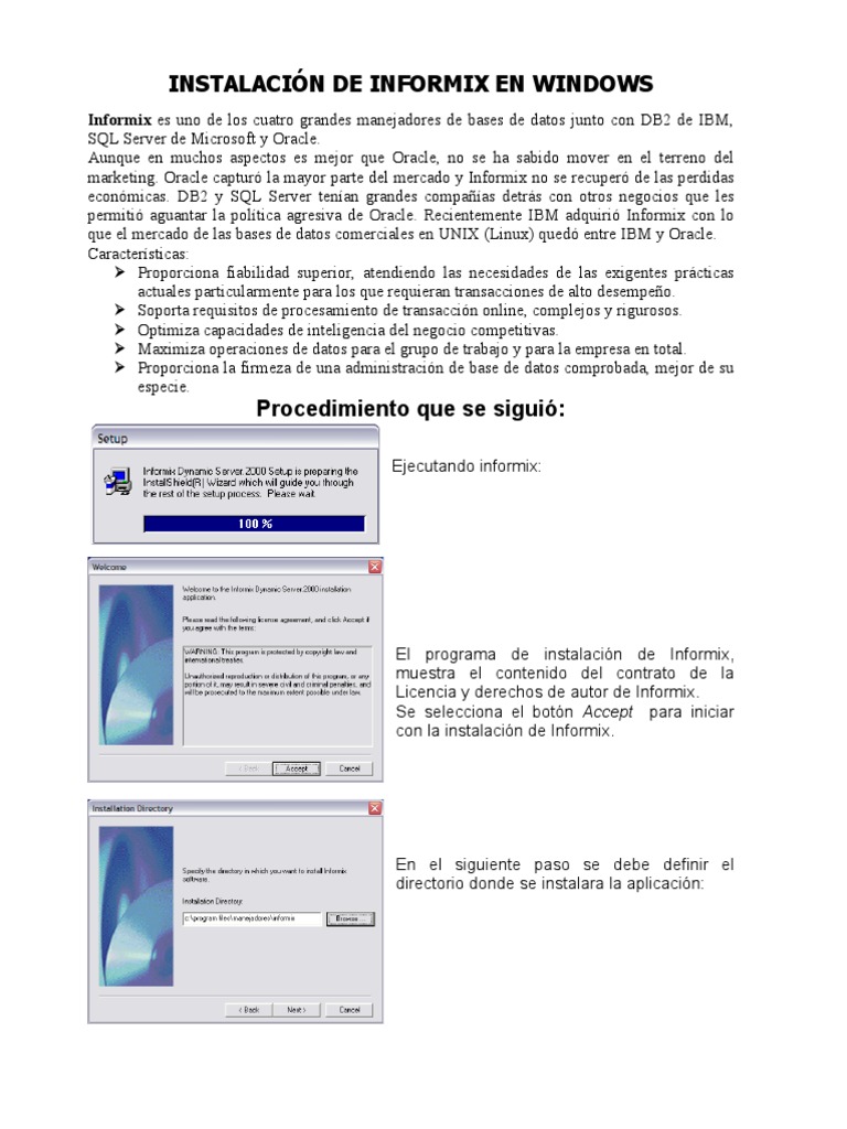 Instalacion de Informix | PDF | Oracle Corporation | Servidor SQL de ...