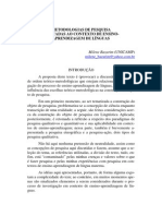 Metodologias de Pesquisa Aplicadas Ao Contexto de Ensino-Aprendizagem de Línguas - MILENE PDF