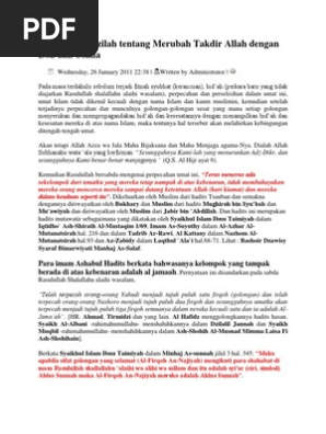 Hadits Tentang Takdir Bisa Dirubah - Sumber Ilmu