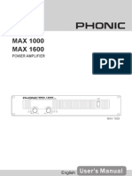 Phonic MAX1000 MAX1600 Amplifier