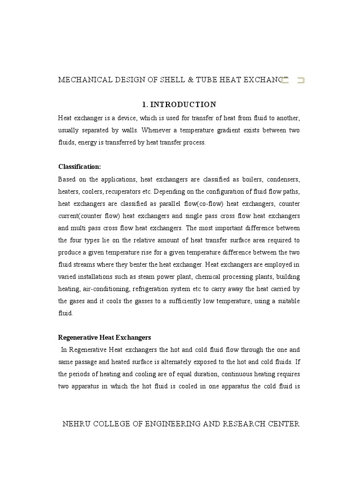 Mechanical Design of Shell & Tube Heat Exchanger | PDF | Heat Exchanger ...