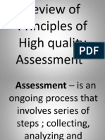 Principles of High Quality assessment