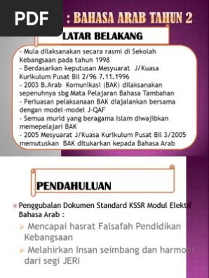 Kssr Bahasa Arab Pdf