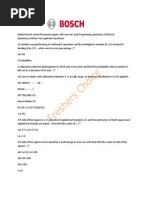 Robert Bosch Placement Paper 1 - Freshers Choci