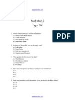 Work Sheet-2 Legal GK: D) Jana Gana Mana