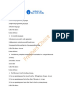 SBI Placement Paper | Freshers Choice