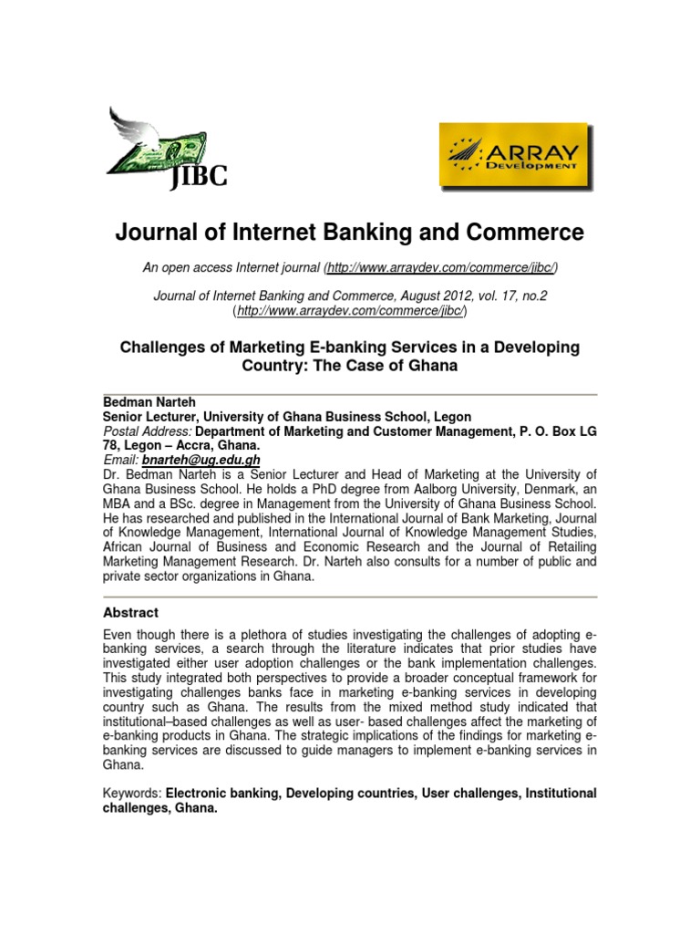 Journal on EBanking Online Banking Technology