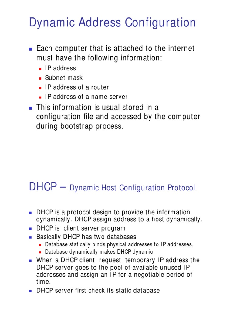 DHCP | PDF | Port (Computer Networking) | Ip Address