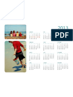 2013 Calendar Month-by-Month