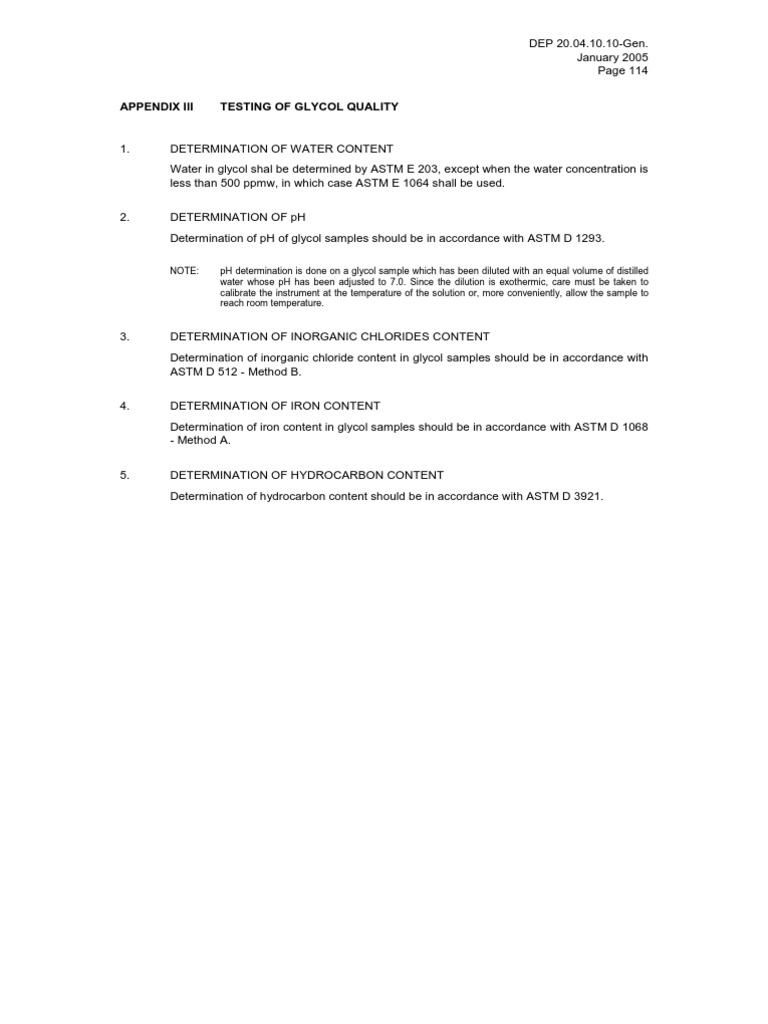 Testing and Evaluating Glycol Sample PDF Ph Corrosion