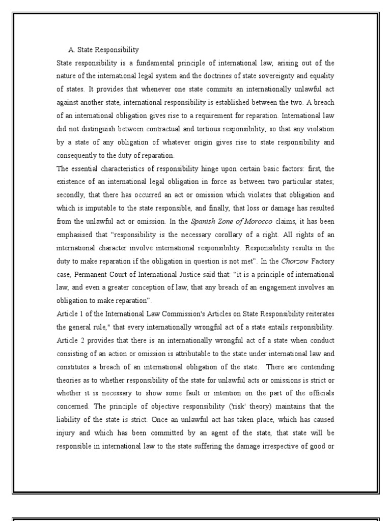 Articles On State Responsibility