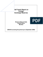 Half Yearly Report On Foreign Exchange Reserves: Reserve Bank of India Central Office Mumbai