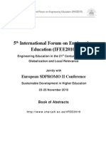 International Forum On Engineering Education (IFEE 2010) Book of Abstracts