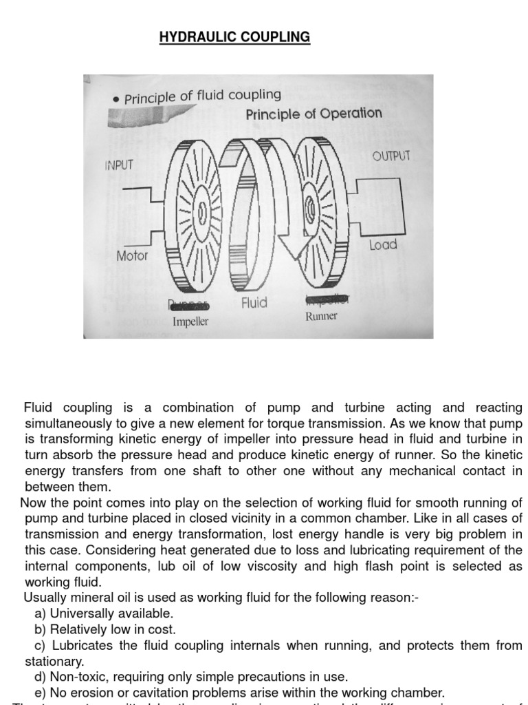 Hydraulic Coupling Transmission (Mechanics) Electric Motor