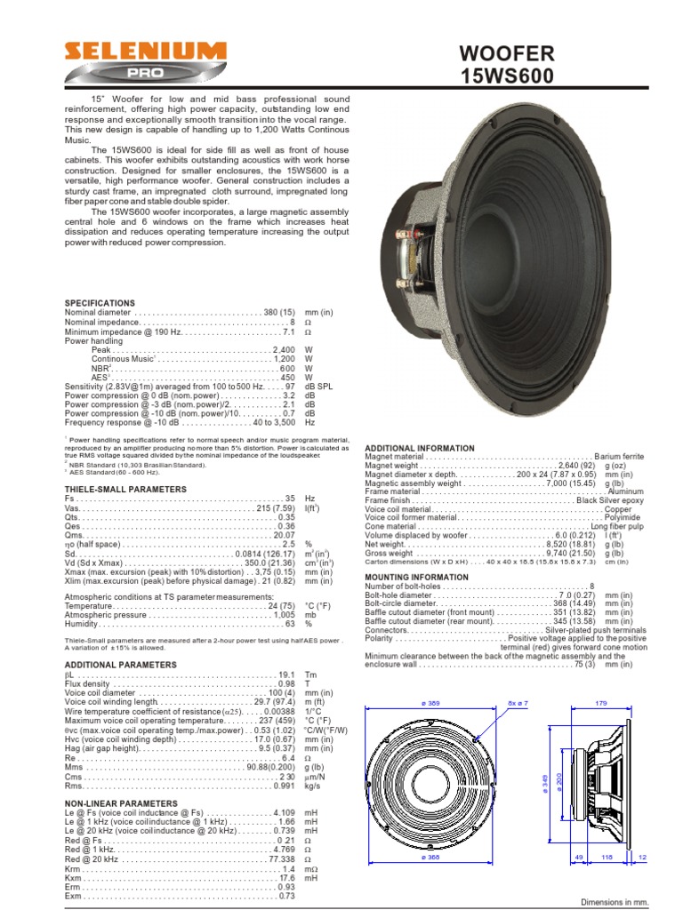 Specificatii Tehnice SELENIUM 15WS600 | PDF | Technology & Engineering