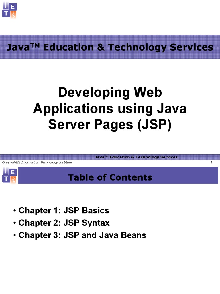 JSP | PDF | Java Servlet | Java Server Pages