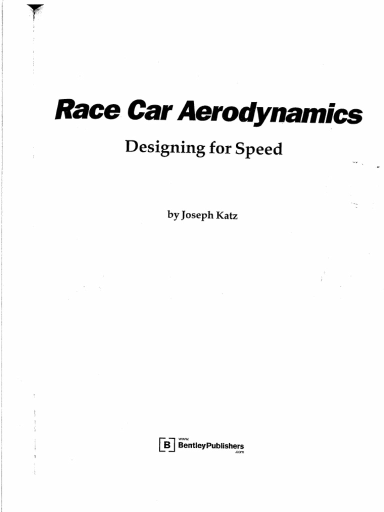 Race Car Aerodynamics Joseph Katz 1st Edition PDF