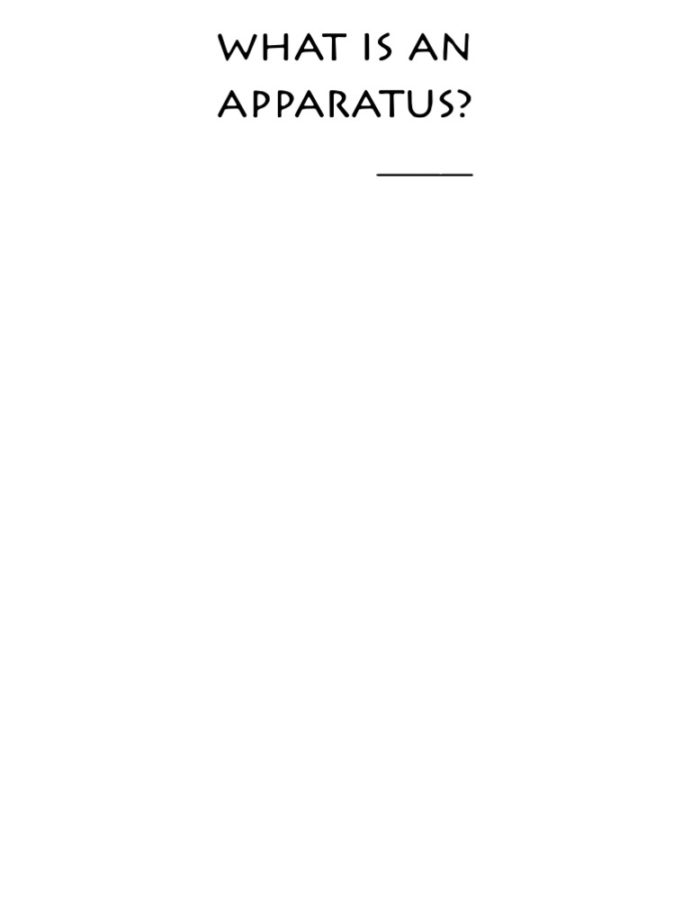 What Is An Apparatus? PDF Incarnation (Christianity) Theology