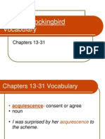 To Kill A Mockingbird Chapter 13-31 Vocabulary