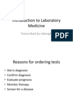 Introduction To Laboratory Medicine
