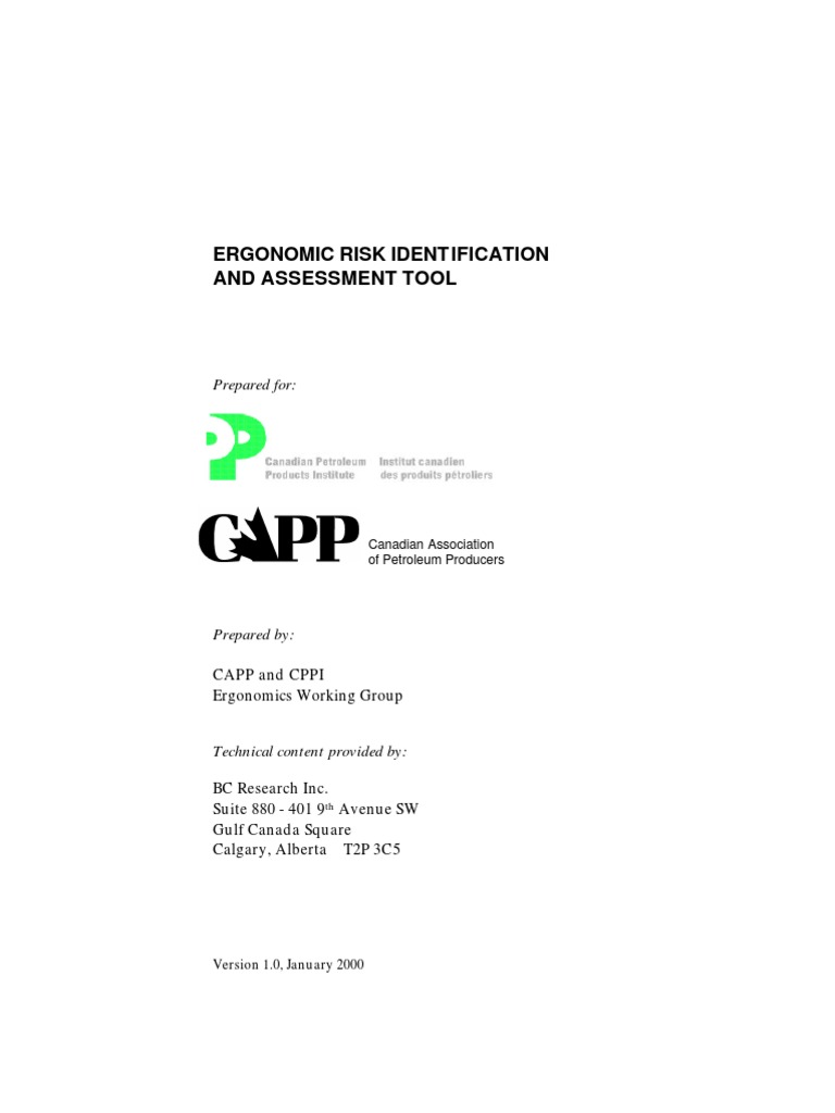 Ergonomic Risk Assessment Tool Guide | PDF | Human Factors And ...