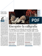 Riscoprire La Calligrafia Di GUIDO CERONETTI - Corriere Della Sera 13.01.2013